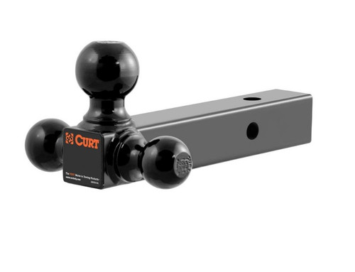 3-Ball 2" Receiver Hollow Straight Mount 1-7/8", 2" and 2-5/16" Balls - 10,000 lbs. - Black