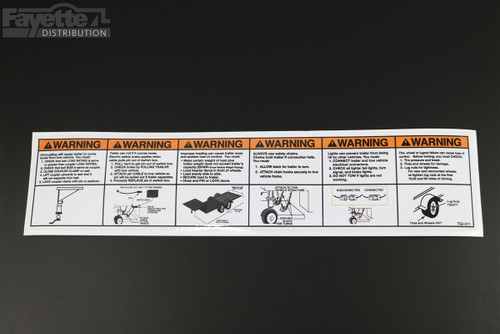 Warning Decal "Gooseneck / Electric Brake / Flatbed Instructions"