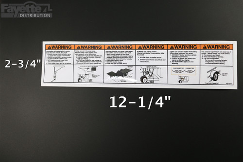 Warning Decal "Gooseneck / Electric Brake / Flatbed Instructions"