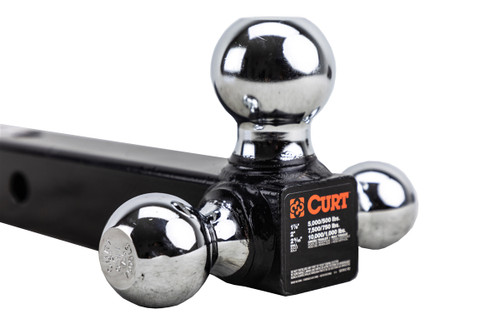 3-Ball 2" Receiver Straight Mount 1-7/8",2",and 2-5/16" Balls - 10,000 lbs.-Chrome