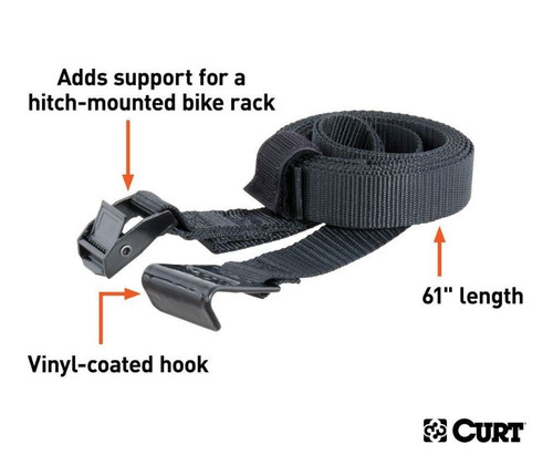 61" Hitch Support Bike Rack Strap with Cam Buckle