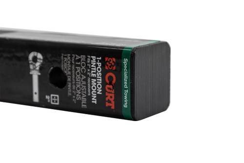 Pintle Mounting Plate for 2" Hitch - extra long - 4 hole - 20,000 lbs