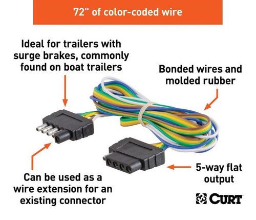 72" 5 Flat Extension Cord