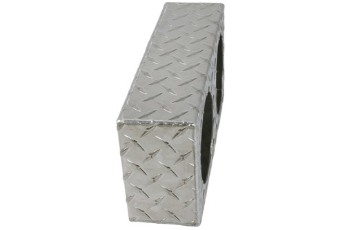 4" Round Aluminum Diamond Plate Light Box (2 light holes)