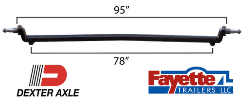 7,000 lb. Trailer Axle 4" Drop Beam Only- 95" HF 78" SC