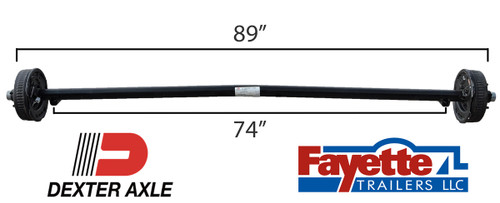 3,500 lb. Axle - Electric Brakes with 5 on 5" - 89" HF 74" SC