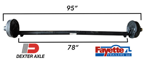 7,000 lb. 4" Drop Axle - Electric Brakes 95" HF 78" SC