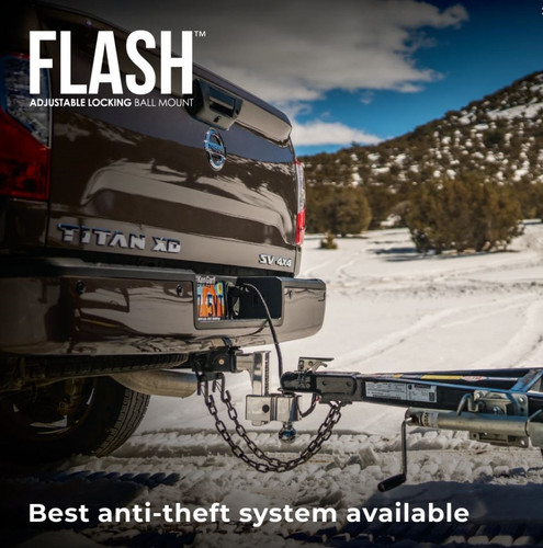 6" Drop Adjustable Aluminum Ball Mount withintegrated locks 2" & 2-5/16" Balls