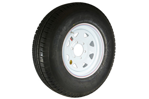 235/80R16 Radial Tire & 16" White Spoke Wheel 6 on 5.5"