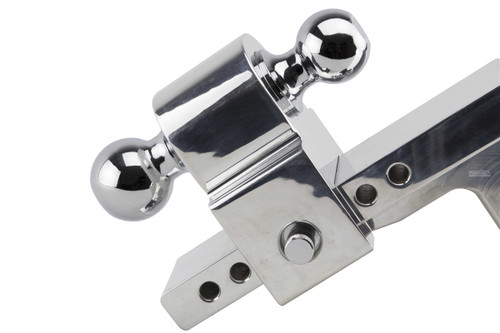 8" Drop Adjustable Aluminum Ball Mount 2" & 2-5/16" Balls