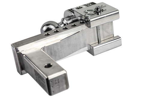 8" Drop Adjustable Aluminum Ball Mount with Scale 2" & 2-5/16" Ball