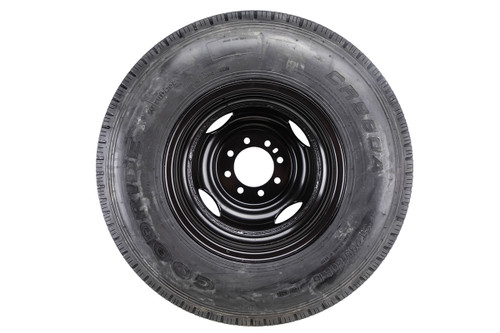 16" Goodride Radial Tire ST235/80R16 (14 ply)and (Black)Tandem Dual Gray Rim