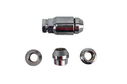 1/2" Acorn Anti-theft Lugnut with Socket Kit (4)-Open End