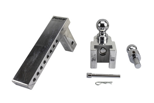 10" Drop Adjustable Aluminum Ball Mount with Scale 2" & 2-5/16" Ball