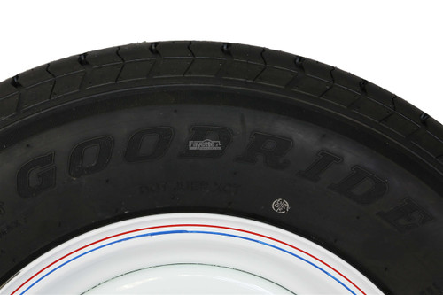 13" Goodride Radial Tire ST175/80R13 on White Spoke Rim 5-lug on 4.5"