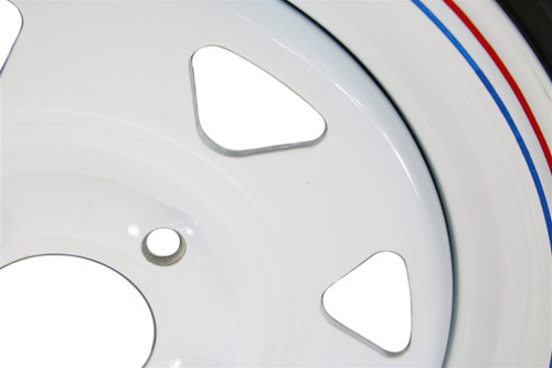 205/75R15 Radial Tire & 15" White Spoke Wheel 5-lug on 5"