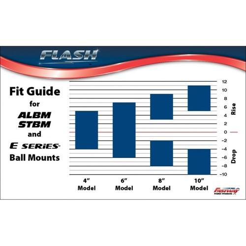 6" Drop Adjustable Aluminum Ball Mount 2" & 2-5/16" Balls
