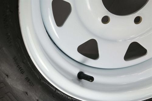 225/75R15 Radial Tire & 15" White Spoke Wheel 6-lug on 5.5"