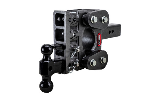 BOSS Torsion-Flex 2-1/2" 16K 5" Drop Adjustable Ball Mount with 2" & 2-5/16" Versa-ball and Pintle Lock