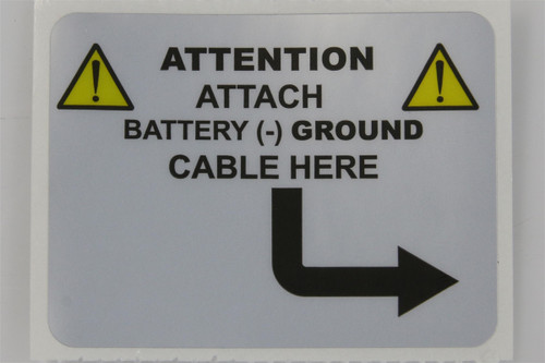 Battery Ground to Motor Ground Terminal Label
