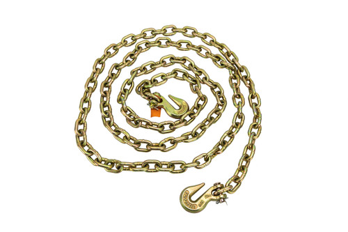 5/16" Grade 70 Transport Chain with Grab Hooks - 12 ft.