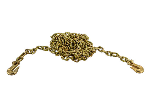 5/16" Grade 70 Transport Chain with Grab Hooks - 20 ft.