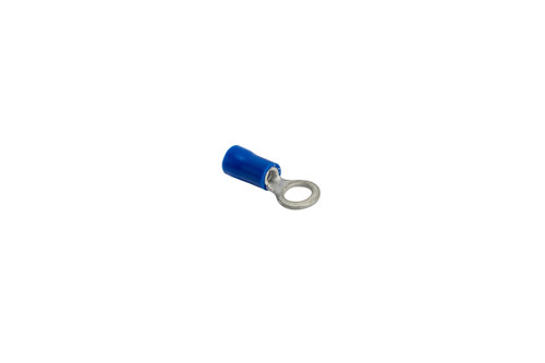 Blue Vinyl Ring connector 16-14 gauge w #10 Eye