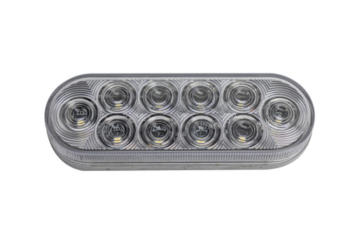 LED Trailer utility light 10 diode oval clear lens