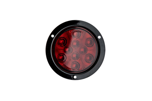 4" LED Round Stop/Turn/Tail Light with flange - Red