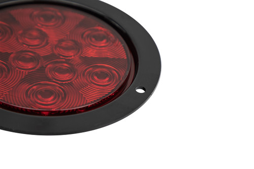 4" LED Round Stop/Turn/Tail Light with flange - Red