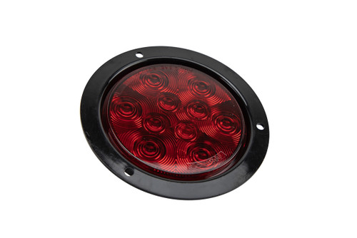 4" LED Round Stop/Turn/Tail Light with flange - Red