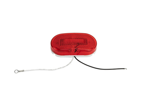 Oval 6D LED Clearance Marker Light with Reflector - Red