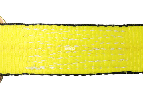 2"x33" Yellow Axle Strap with D-Rings & Protective Sleeve