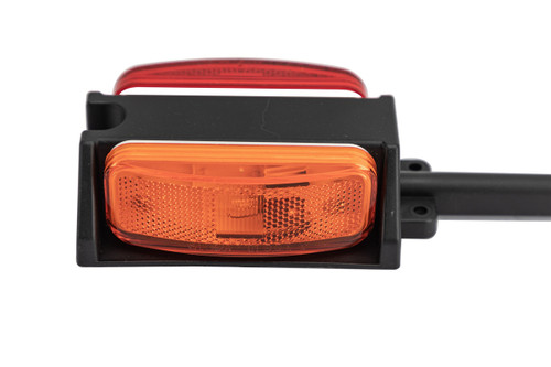 incandescent trailer fender light with red and amber lens - passenger side