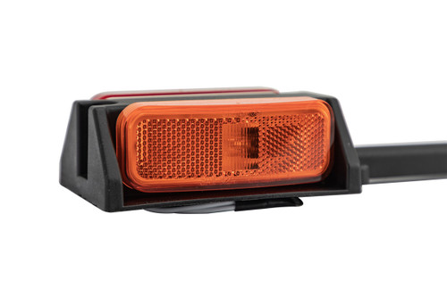 incandescent trailer fender light with red and amber lens - passenger side