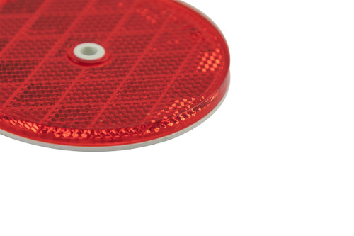 3-3/16" Round Trailer Reflector Screw Mount - Red