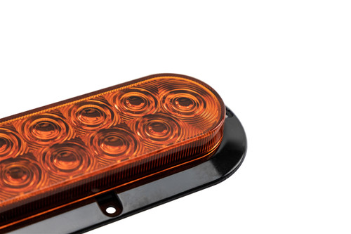 6.5" LED Oval Stop Turn & Tail Light - Surface Mount - Amber