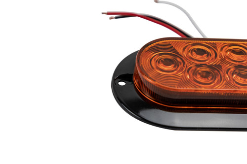 6.5" LED Oval Stop Turn & Tail Light - Surface Mount - Amber