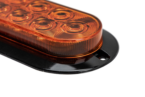 6.5" LED Oval Stop Turn & Tail Light - Surface Mount - Amber