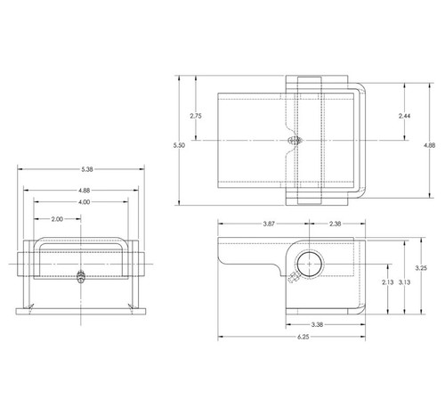 Half Pivot Hinge for Tilt or Dump Trailers - Greasable