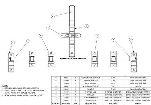 Dump Trailer Cam Door Latch Kit