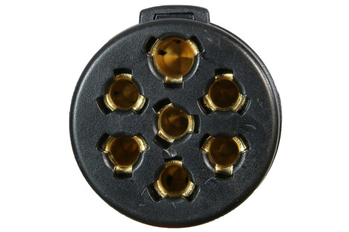 7 Pole Pin Metal Trailer Plug with Cord Guard