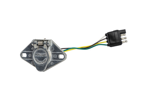 4 Flat to 6 Pole Vehicle Plug Adapter