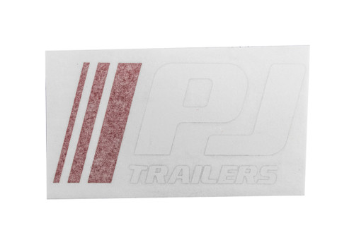 Medium "PJ"Logo/Decal with Red Stripes and White Letters