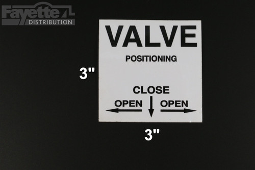 Tilt Trailer Valve Position Decal / Sticker