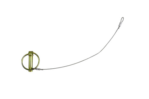 7/16"x 1-3/4" Zinc Plated Lynch Pin with 10" lanyard