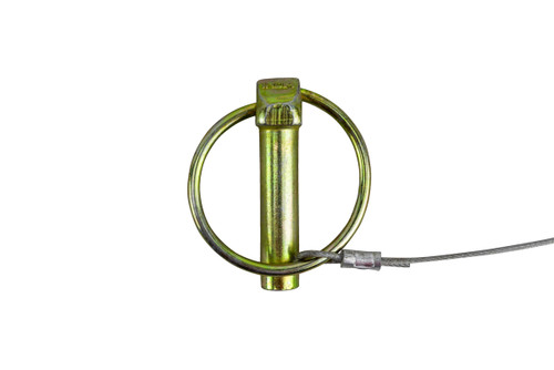 7/16"x 1-3/4" Zinc Plated Lynch Pin with 10" lanyard