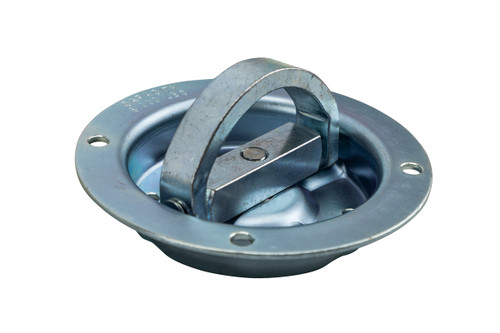Flush mounted 6-1/2" Swivel D-ring Tie-Down - Zinc