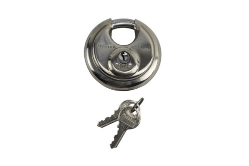 Stainless Disc Padlock with 3/8" Shielded Shackle