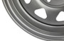 15" Silver Spoke Steel Trailer Rim 5-lug on 4.5"